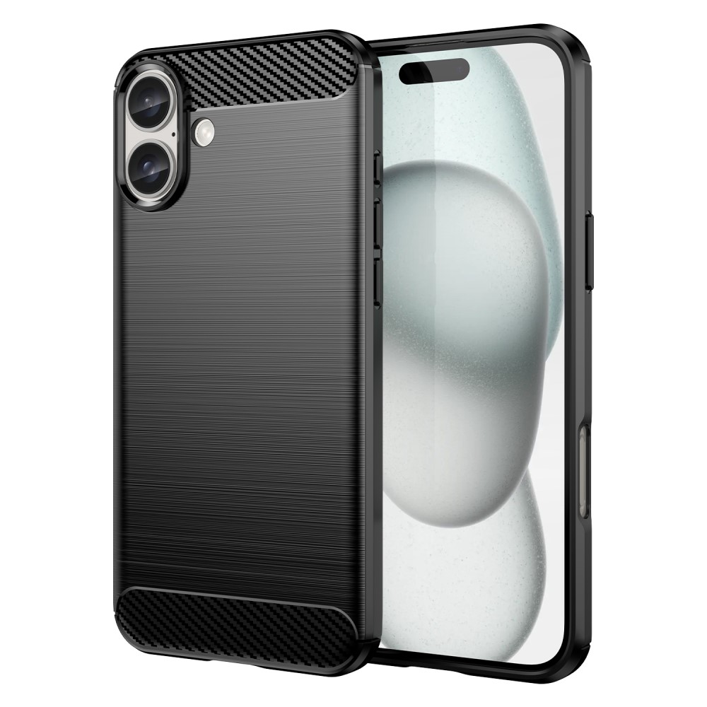 Carbon Flex iPhone 16 Plus skal - Svart