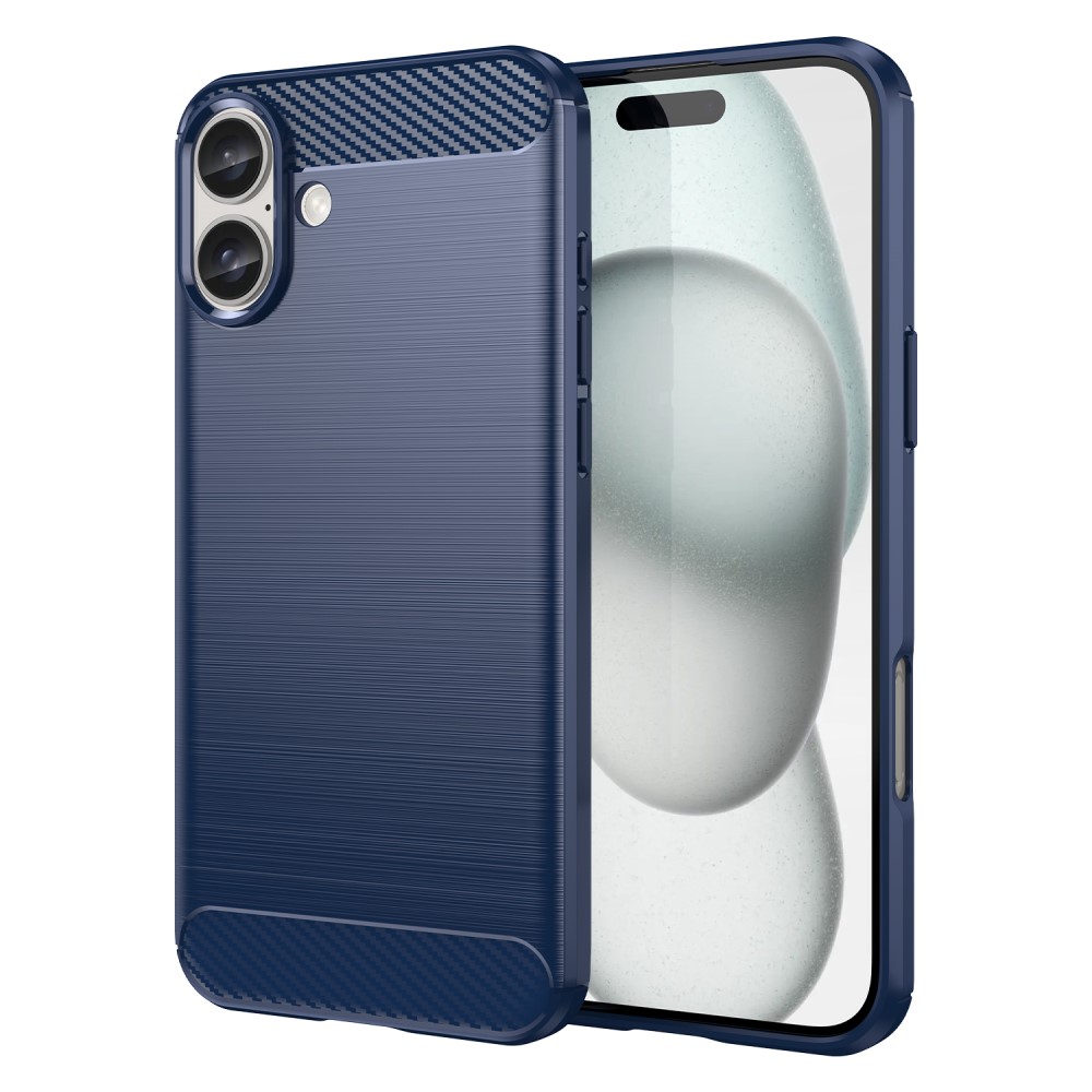 Carbon Flex iPhone 16 Plus skal - Blå