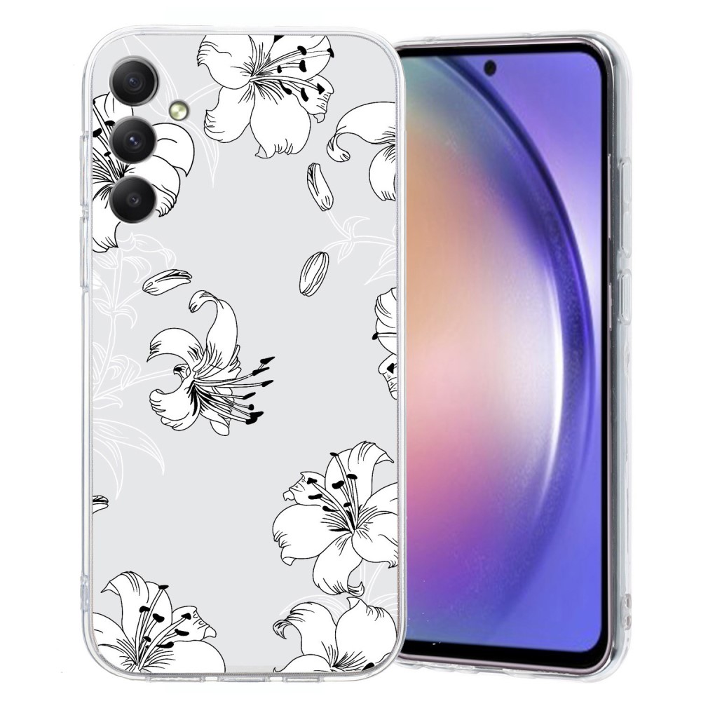 Imagine Samsung Galaxy A55 skal - Vit Blomma