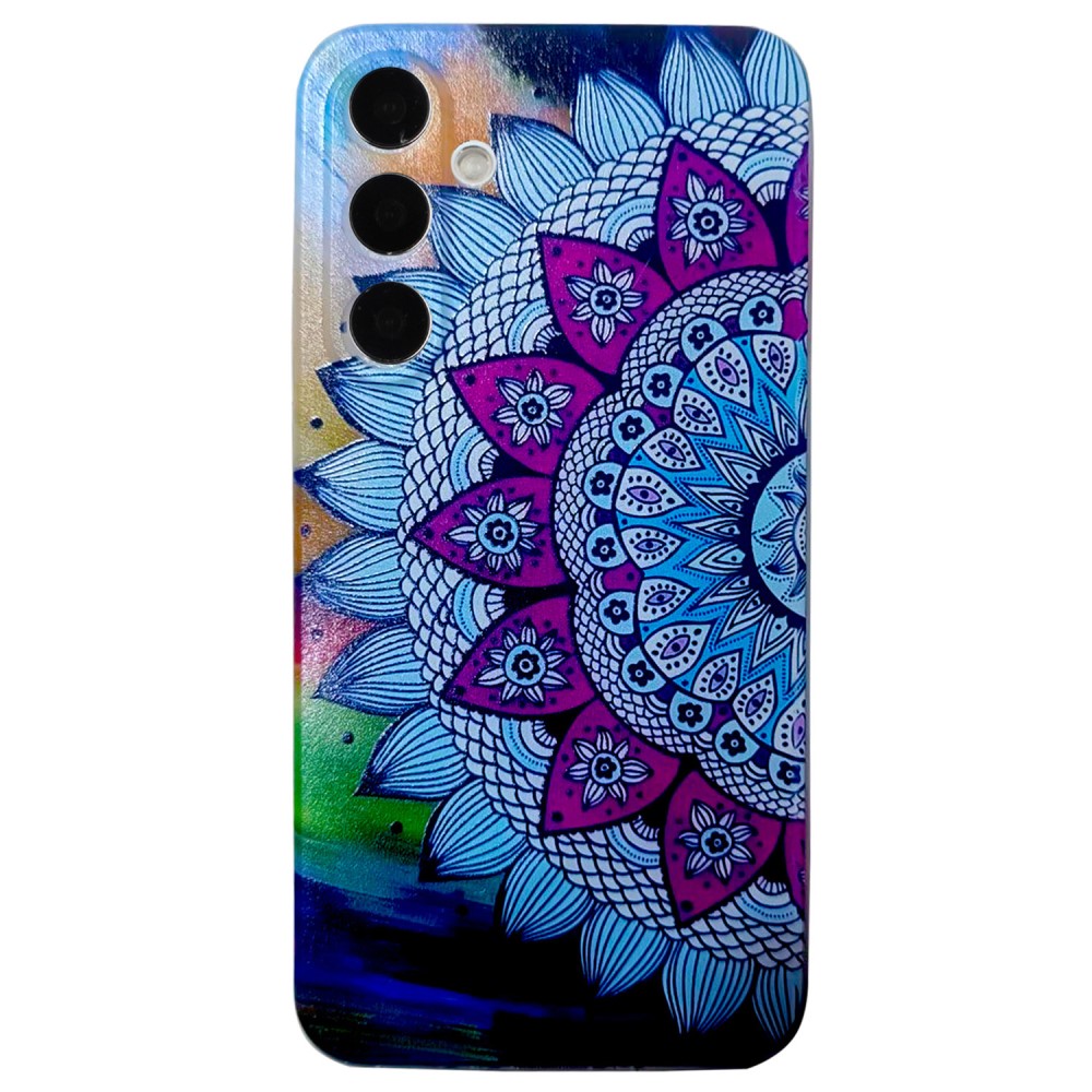 Samsung Galaxy S24 FE Flexibelt fodral med mönsterutskrift Skyddande telefonskal - Mandala Blomma