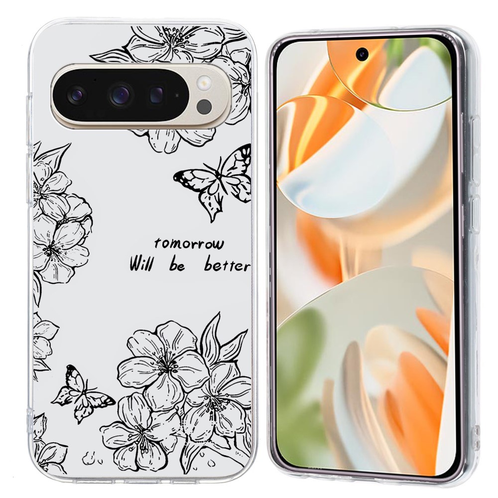 Vibe Google Pixel 9 / Google Pixel 9 Pro skal - Fjärilsblomma