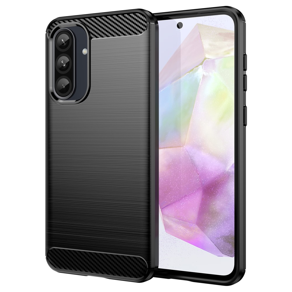 Carbon Flex Samsung Galaxy A36 / Samsung Galaxy A56 skal - Svart