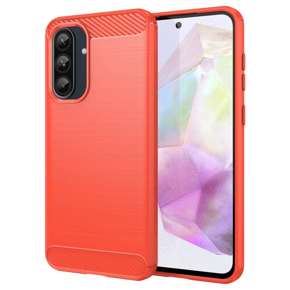 Carbon Flex Samsung Galaxy A36 / Samsung Galaxy A56 skal - Röd