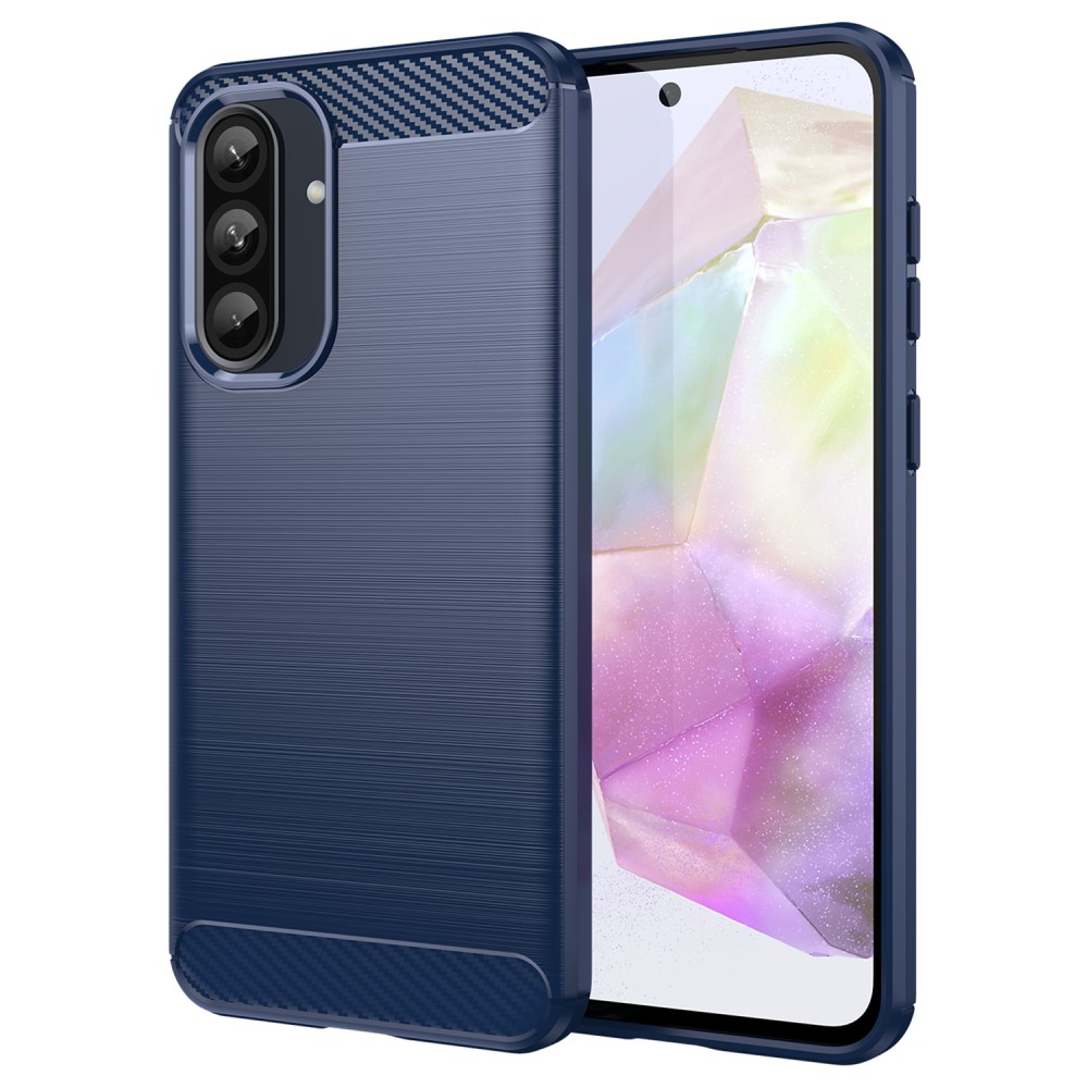 Carbon Flex Samsung Galaxy A36 / Samsung Galaxy A56 skal - Blå