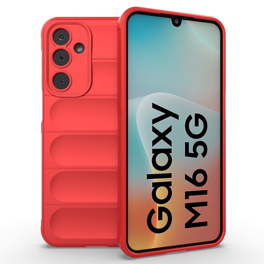 Mjukt greppformat Samsung Galaxy M16 / Samsung Galaxy F16 5G skal - Röd