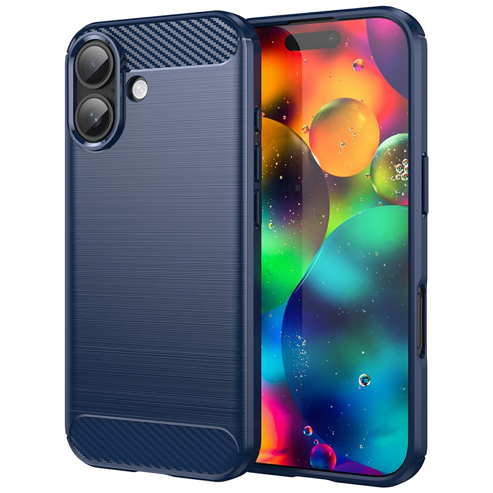 Carbon Flex iPhone 17 skal - Blå