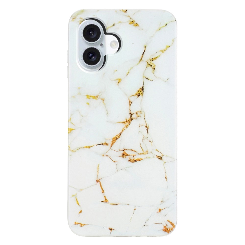 Marmormotiv iPhone 17 skal - Vit