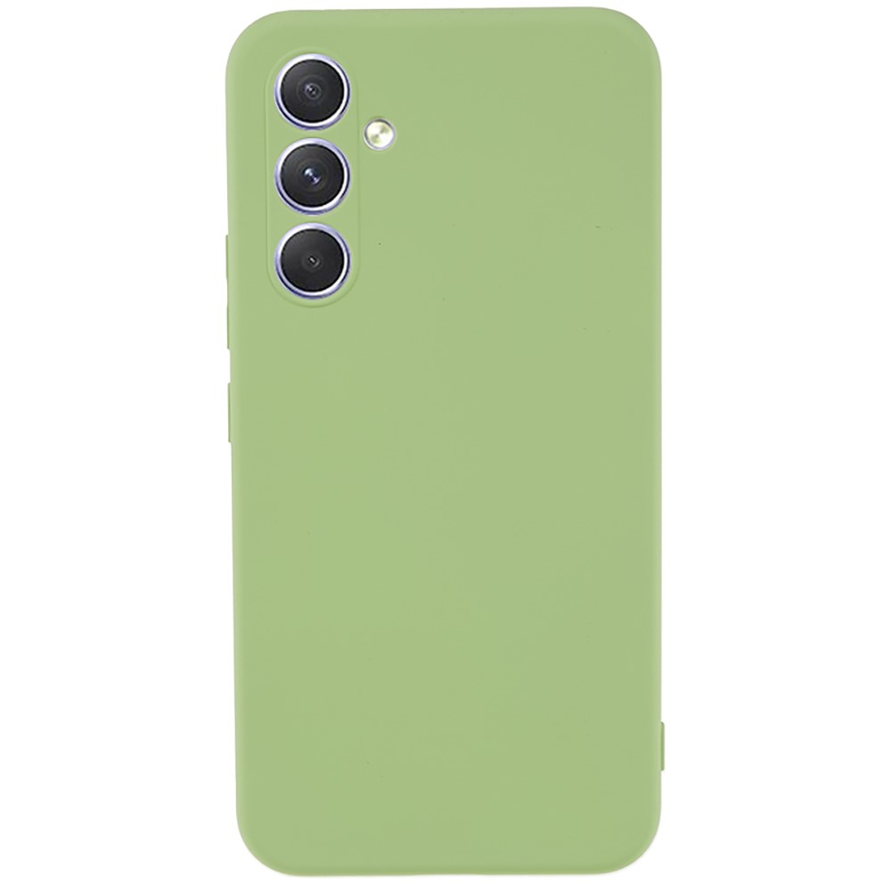 Mikrofiberfodrat Samsung Galaxy S25 FE skal i mjukt gummi - Matcha Grön