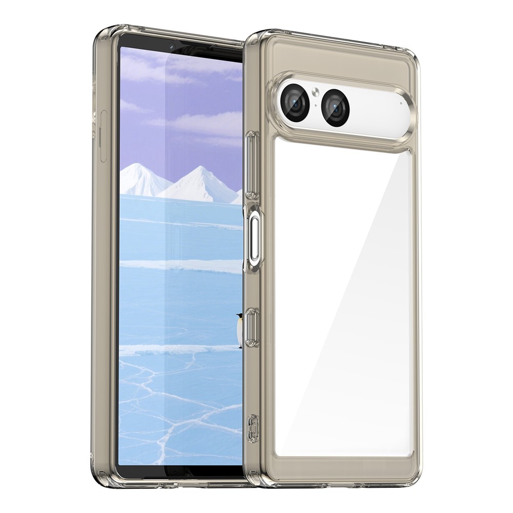 Sony Xperia 10 VII smart telefonskal i akryl - Transparent Grå