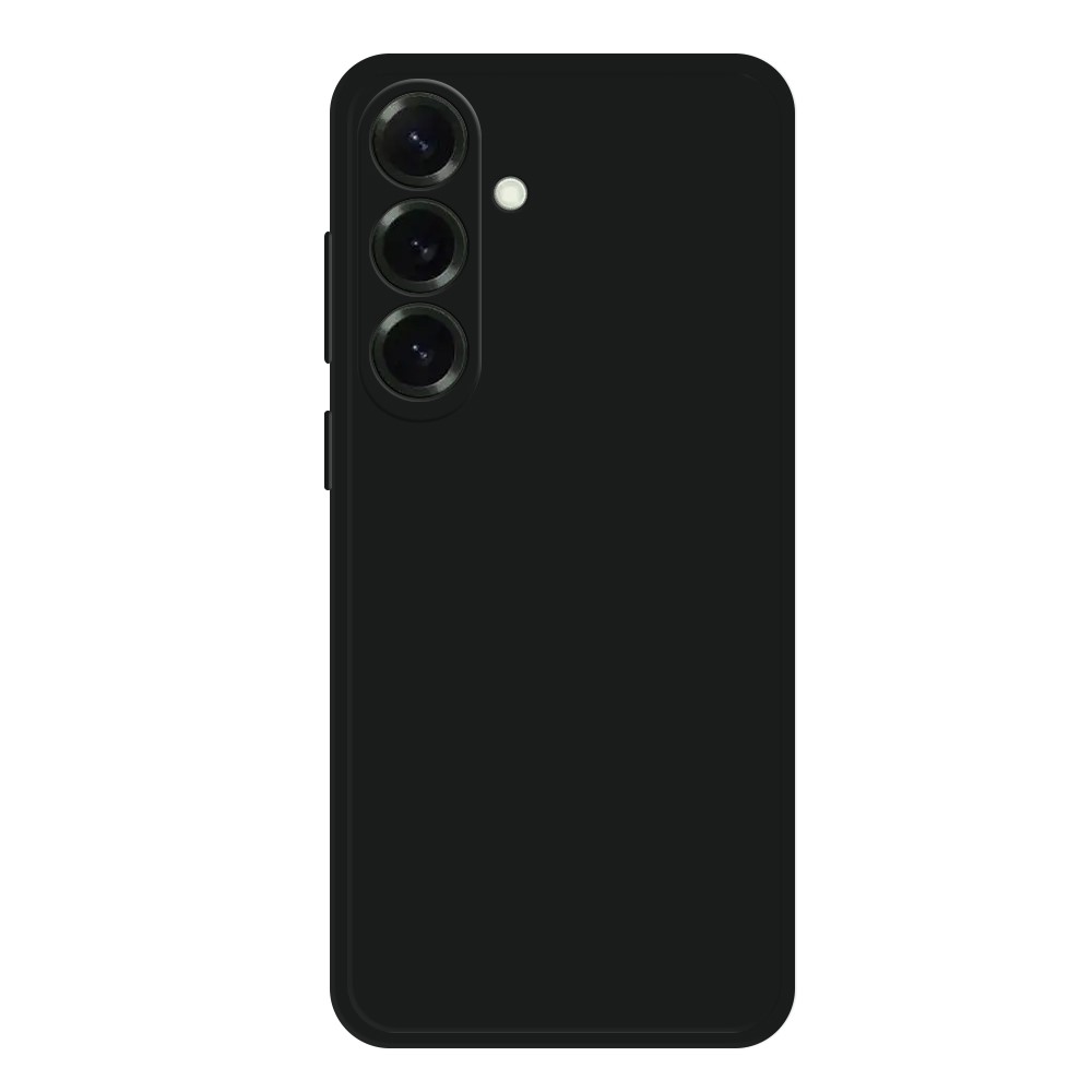 Mikrofiberfodrat Samsung Galaxy S26 Plus skal i mjukt gummi - Svart