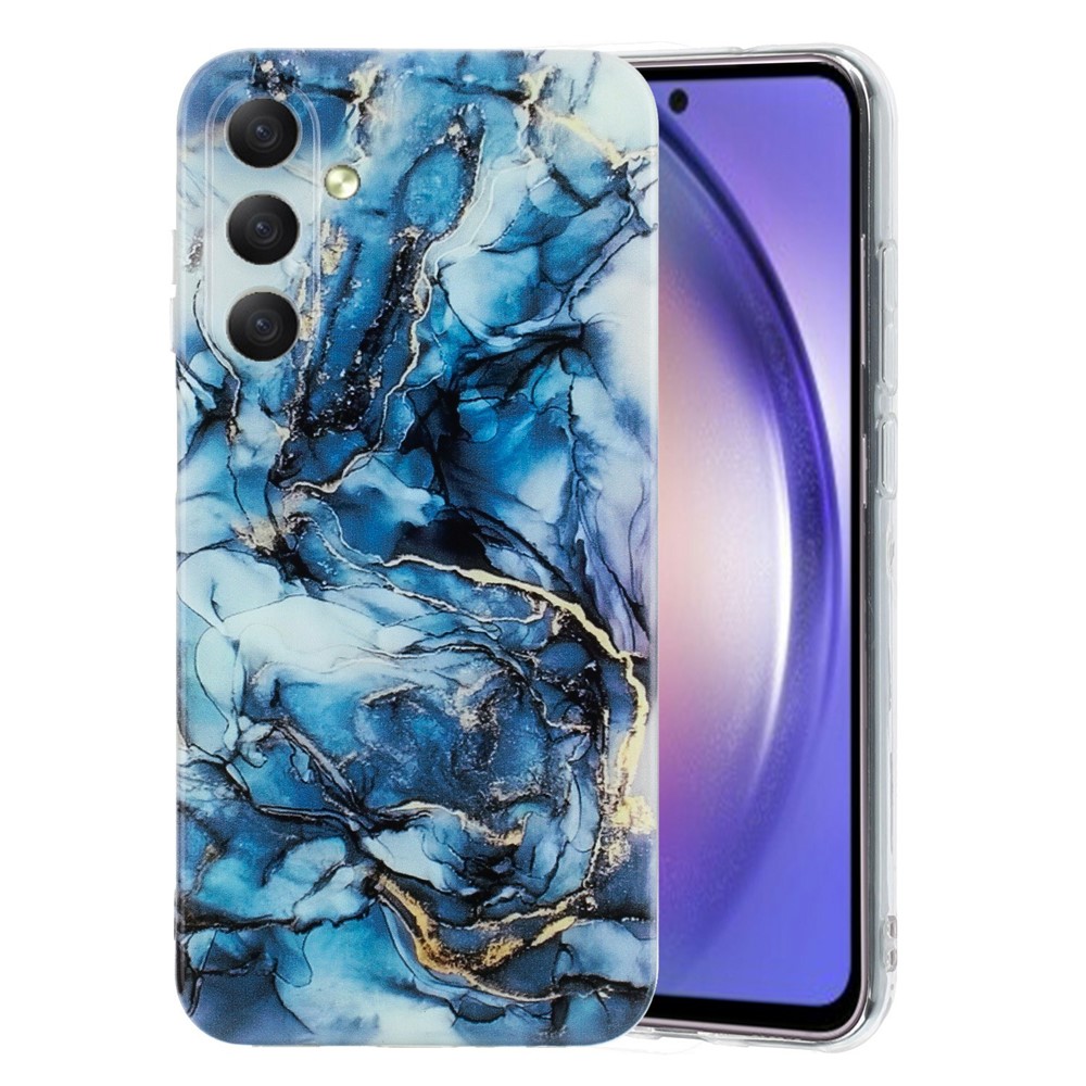 Samsung Galaxy S26+-fodral Flexibelt bakstycke med marmormönster - Grå