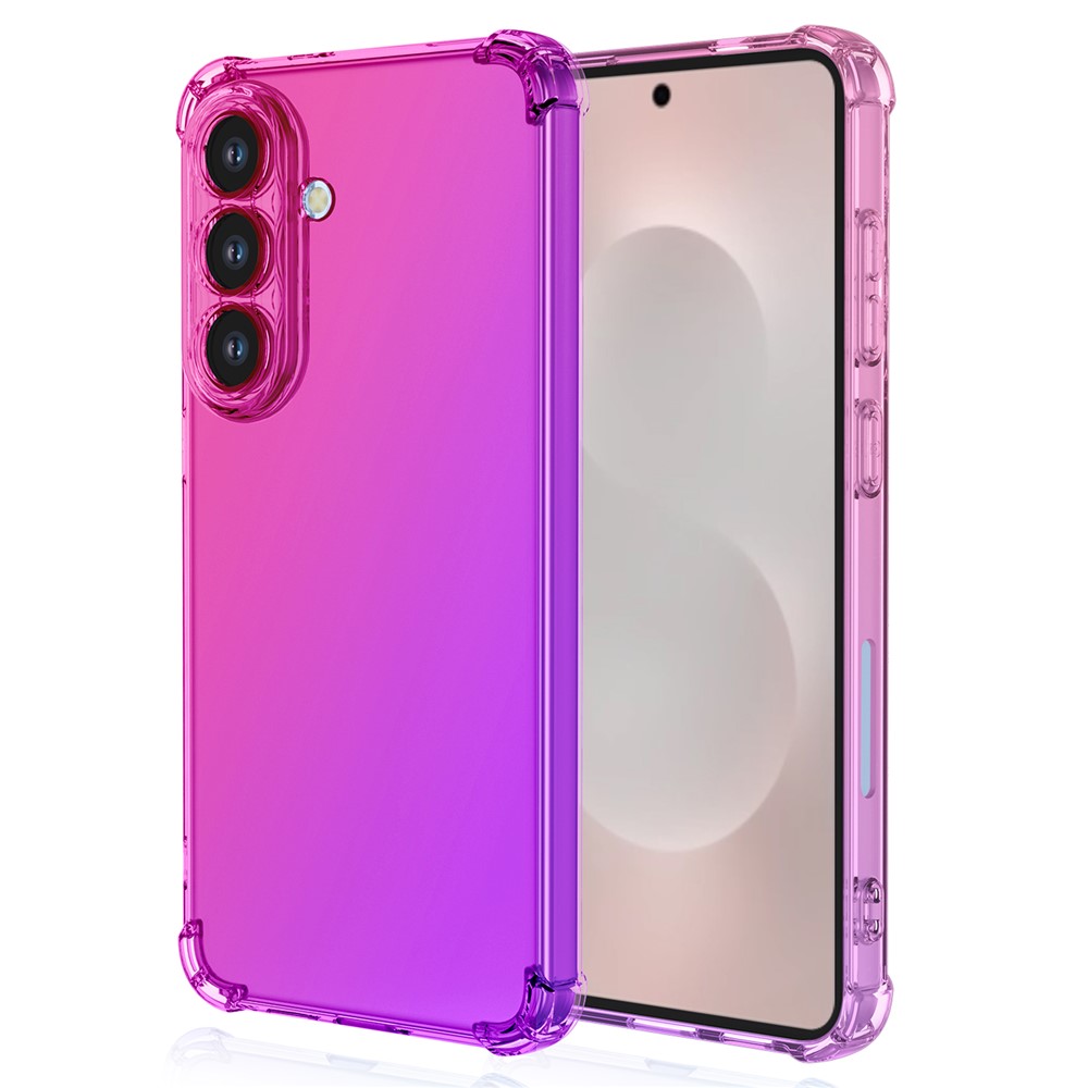 Samsung Galaxy S26-fodral i gradientfärg, flexibelt och stötsäkert - Rosa / Lila