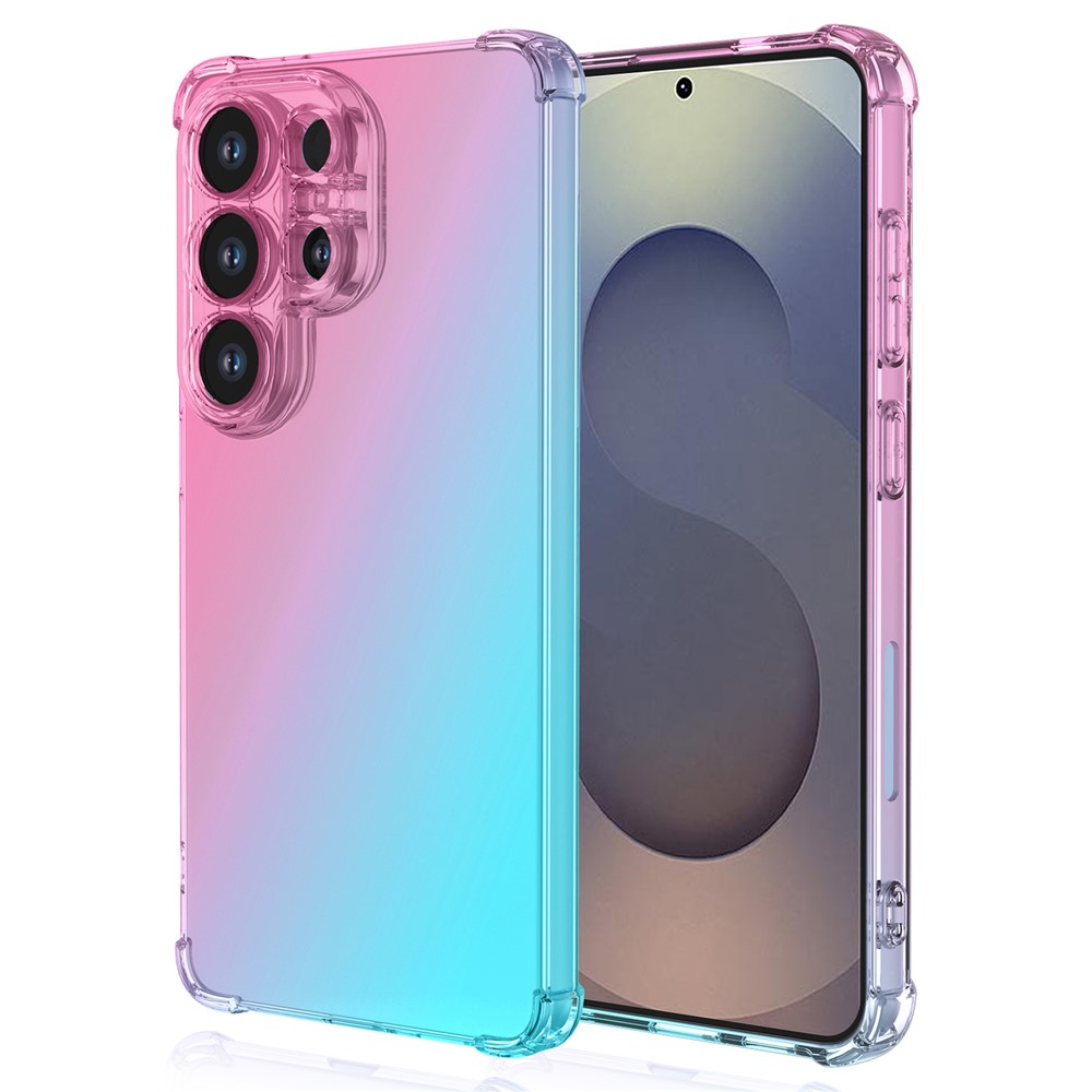 Samsung Galaxy S26 Ultra-fodral i gradientfärg, flexibelt och stötsäkert - Rosa / Grön
