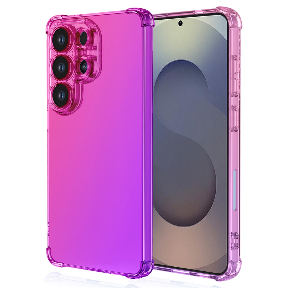 Samsung Galaxy S26 Ultra-fodral i gradientfärg, flexibelt och stötsäkert - Rosa / Lila