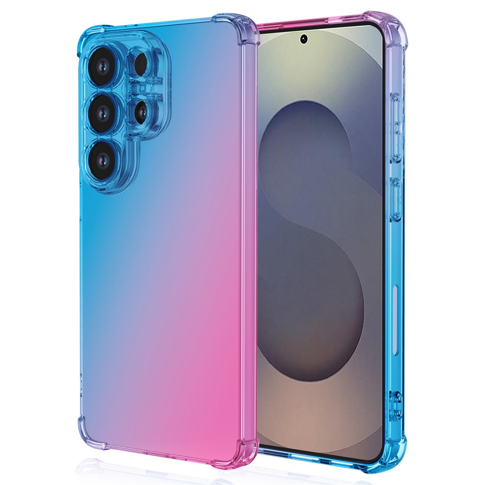 Samsung Galaxy S26 Ultra-fodral i gradientfärg, flexibelt och stötsäkert - Blå / Rosa