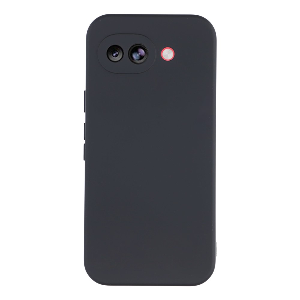Mikrofiberfodrat Google Pixel 10a skal i mjukt gummi - Svart