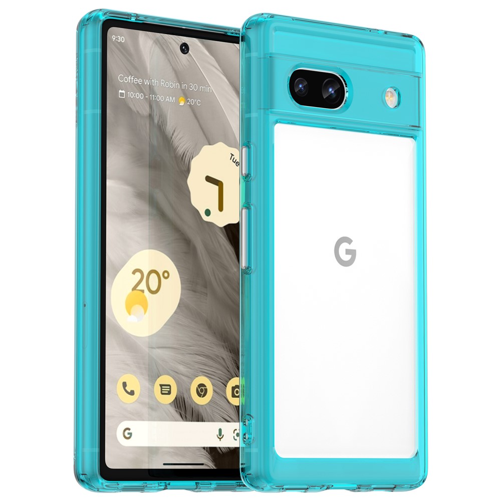 Google Pixel 7a smart telefonskal i akryl - Transparent Blå