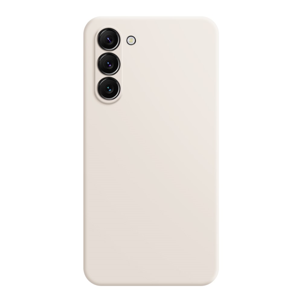 Mikrofiberfodrat Samsung Galaxy S24 Plus skal i mjukt gummi - Beige