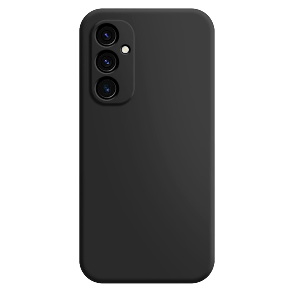 Mikrofiberfodrat Samsung Galaxy A35 skal i mjukt gummi - Svart