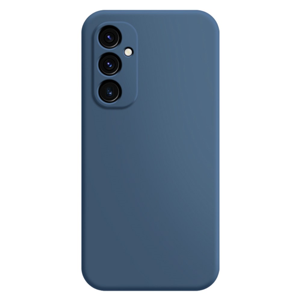 Mikrofiberfodrat Samsung Galaxy A55 skal i mjukt gummi - Mörkblå