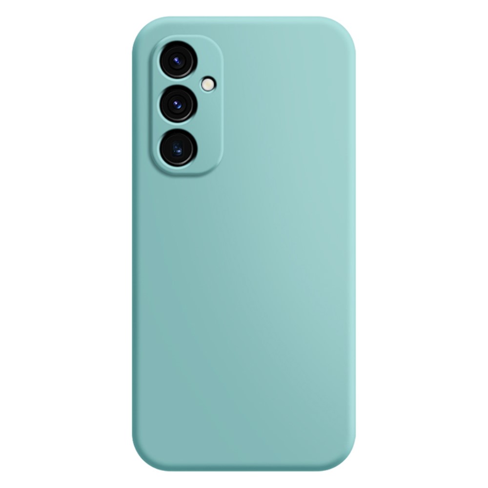 Mikrofiberfodrat Samsung Galaxy A55 skal i mjukt gummi - Cyan
