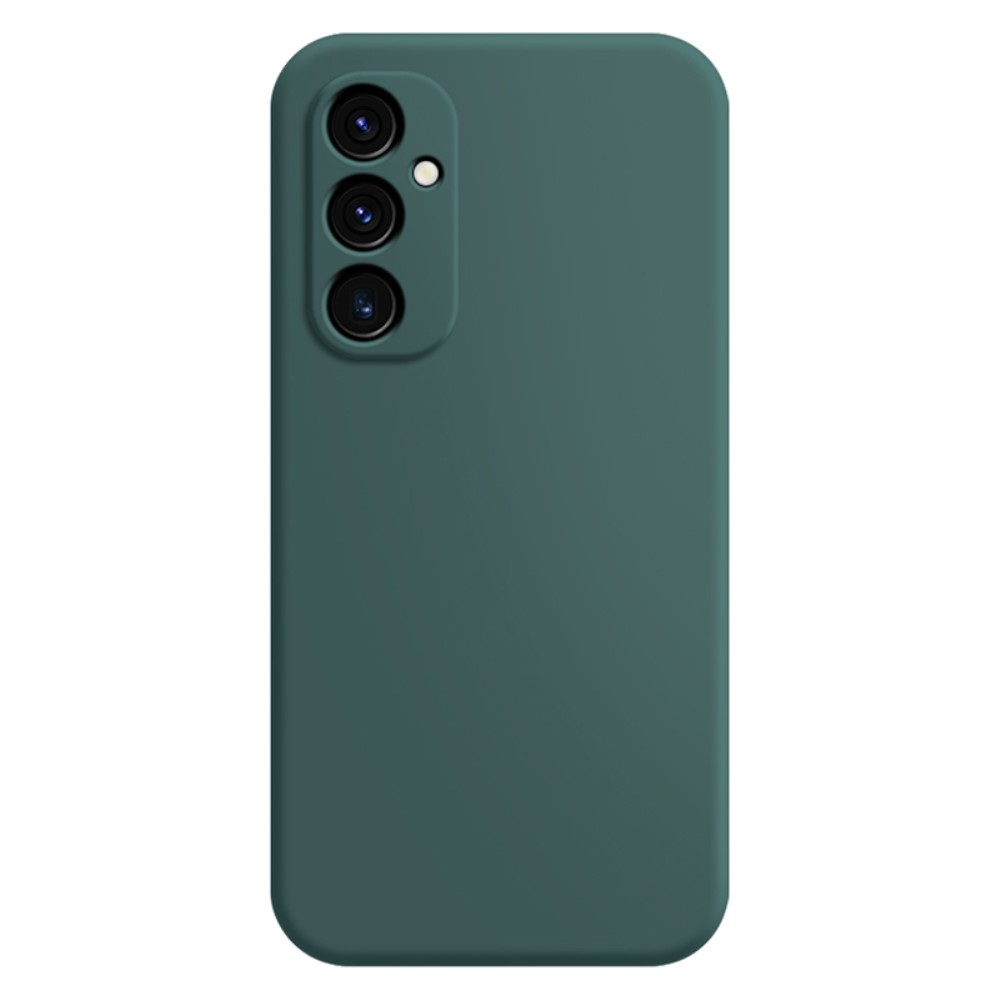 Mikrofiberfodrat Samsung Galaxy A55 skal i mjukt gummi - Svartaktig Grön