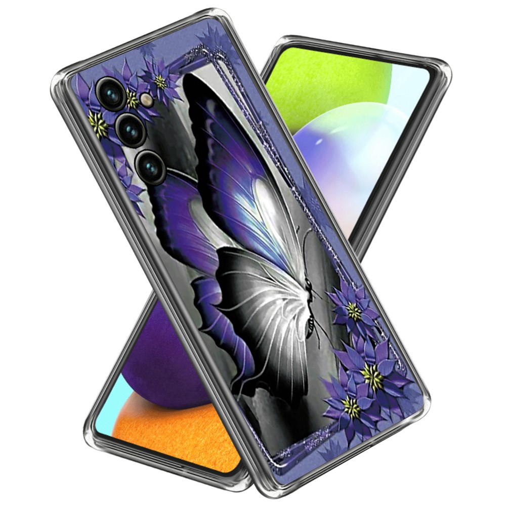 Deco Samsung Galaxy A55 skal - Lila Fjäril