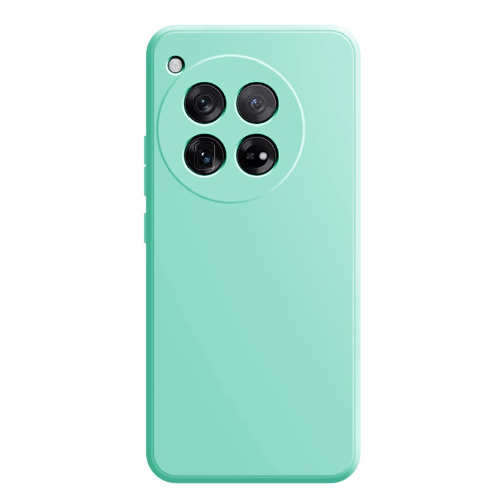 Mikrofiberfodrat OnePlus 12 skal i mjukt gummi - Ljus Cyan
