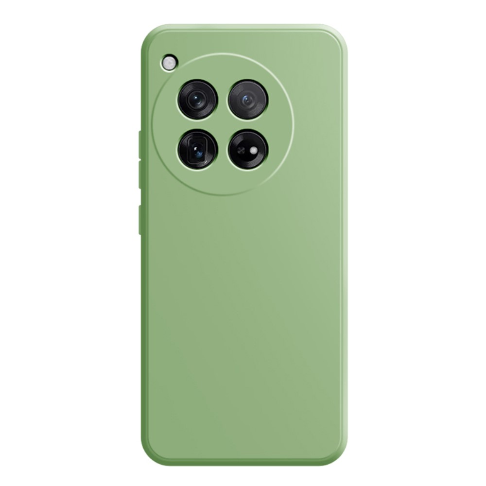 Mikrofiberfodrat OnePlus 12 skal i mjukt gummi - Matcha Grön