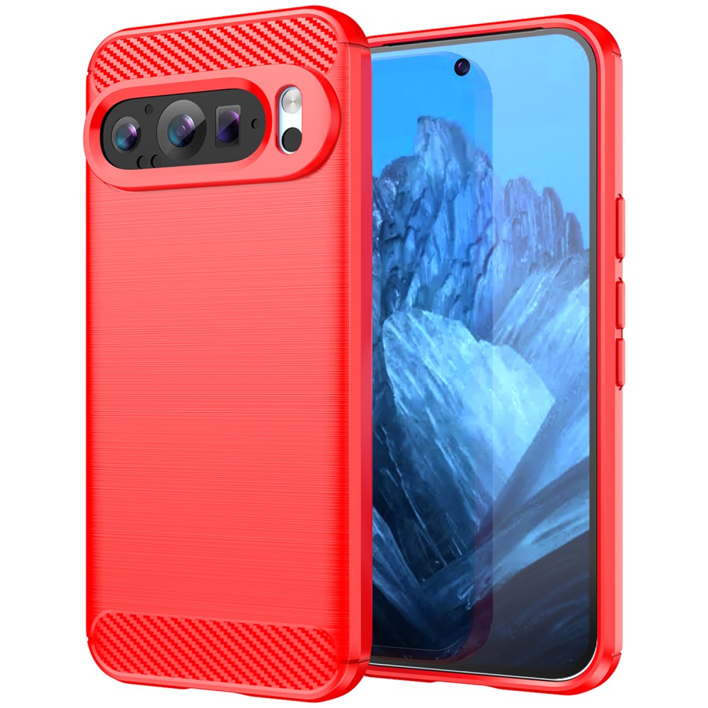 Carbon Flex Google Pixel 9 skal - Röd