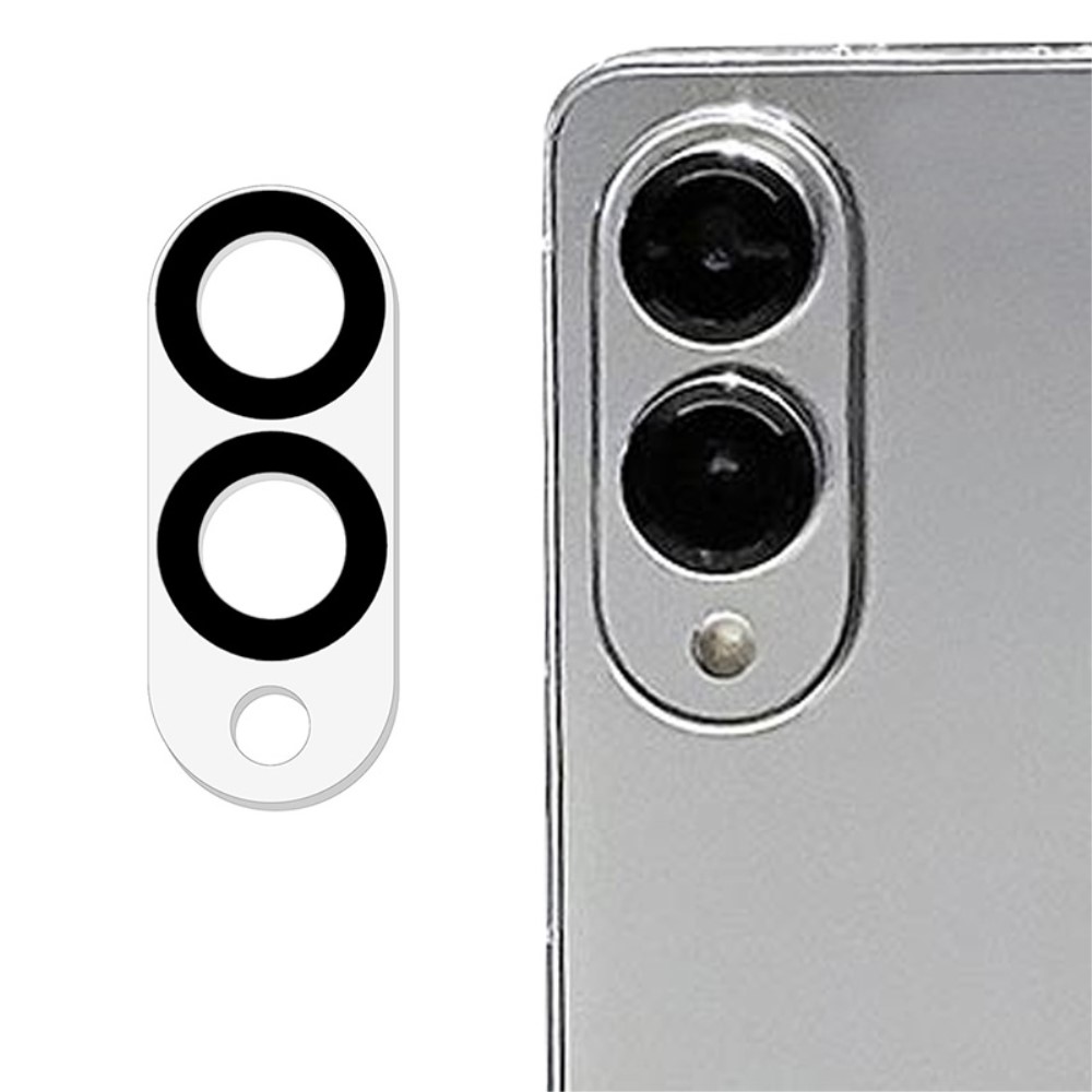 Samsung Galaxy S25 Edge Linsskydd av härdat glas Svart silkestryck Kameralinsfilm