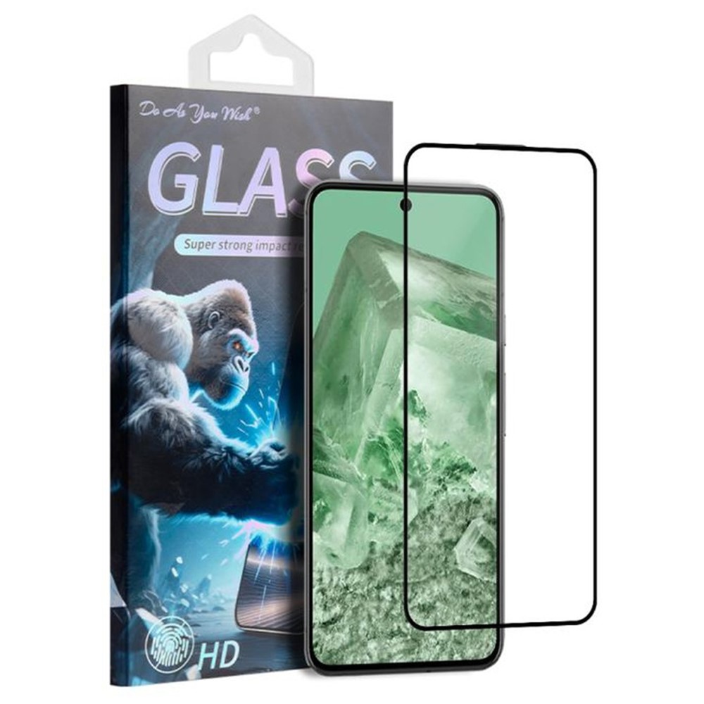 DAY Google Pixel 8 skärmskydd med silketryck, högkvalitativ aluminium-mjukplastglasfilm