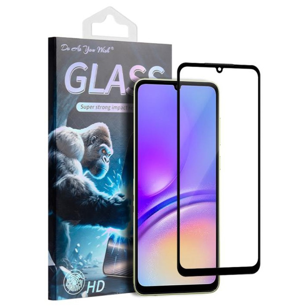 DAY Samsung Galaxy A05 4G / A05s 4G skärmskydd med silketryck, helhäftande, högkvalitativ aluminium-mjukplastglasfilm