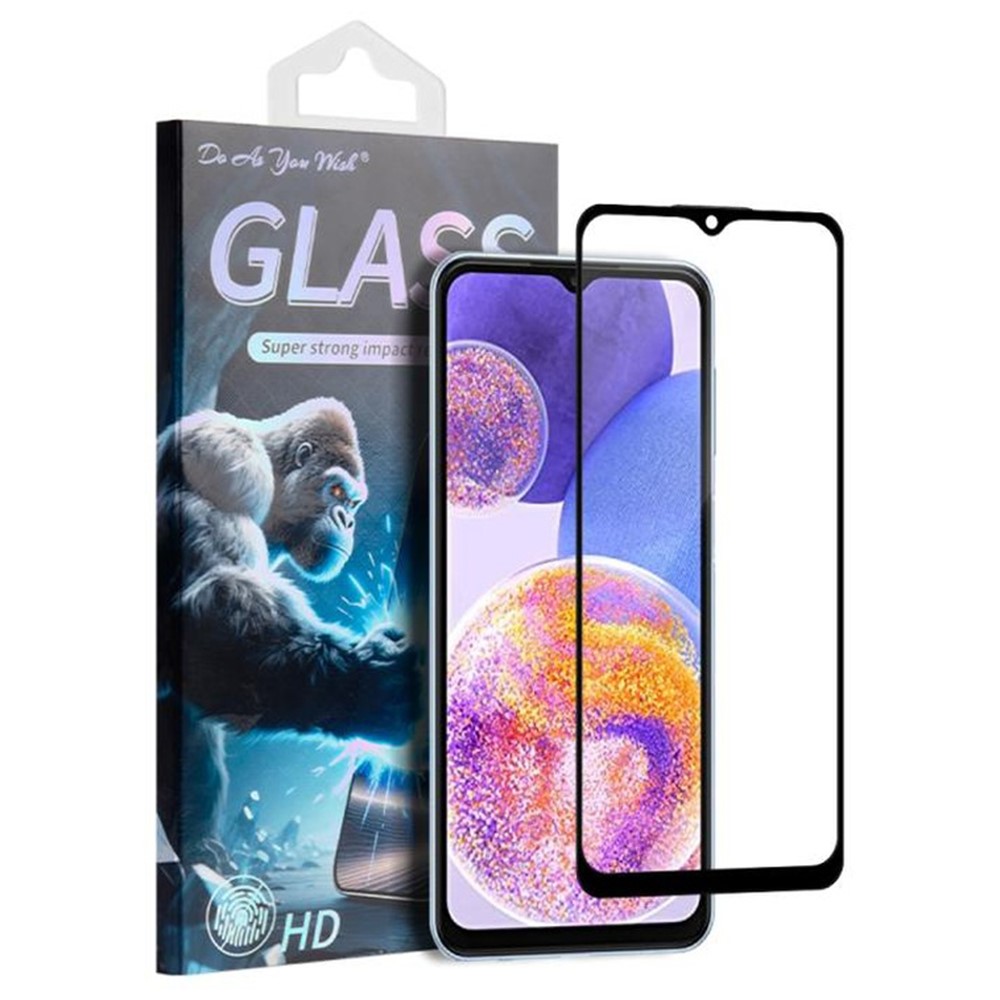 DAY Samsung Galaxy A23 4G / A23 5G (Global) Skärmskydd Silketryck Full limning Hög aluminium-mjukplastglasfilm