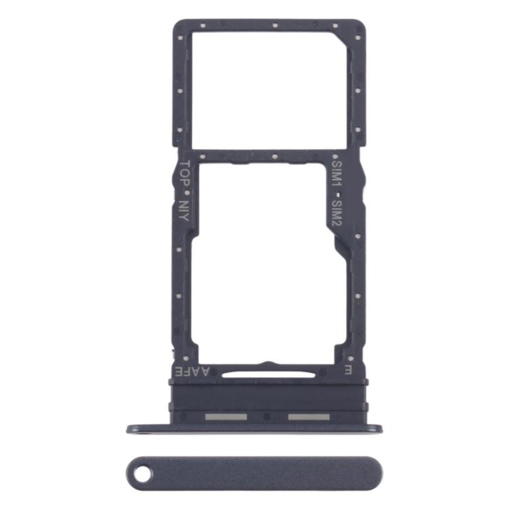 Samsung Galaxy A16 4G A165 OEM Reservdel för dubbla SIM-kort och SD-kortshållare (utan logotyp) - Svart