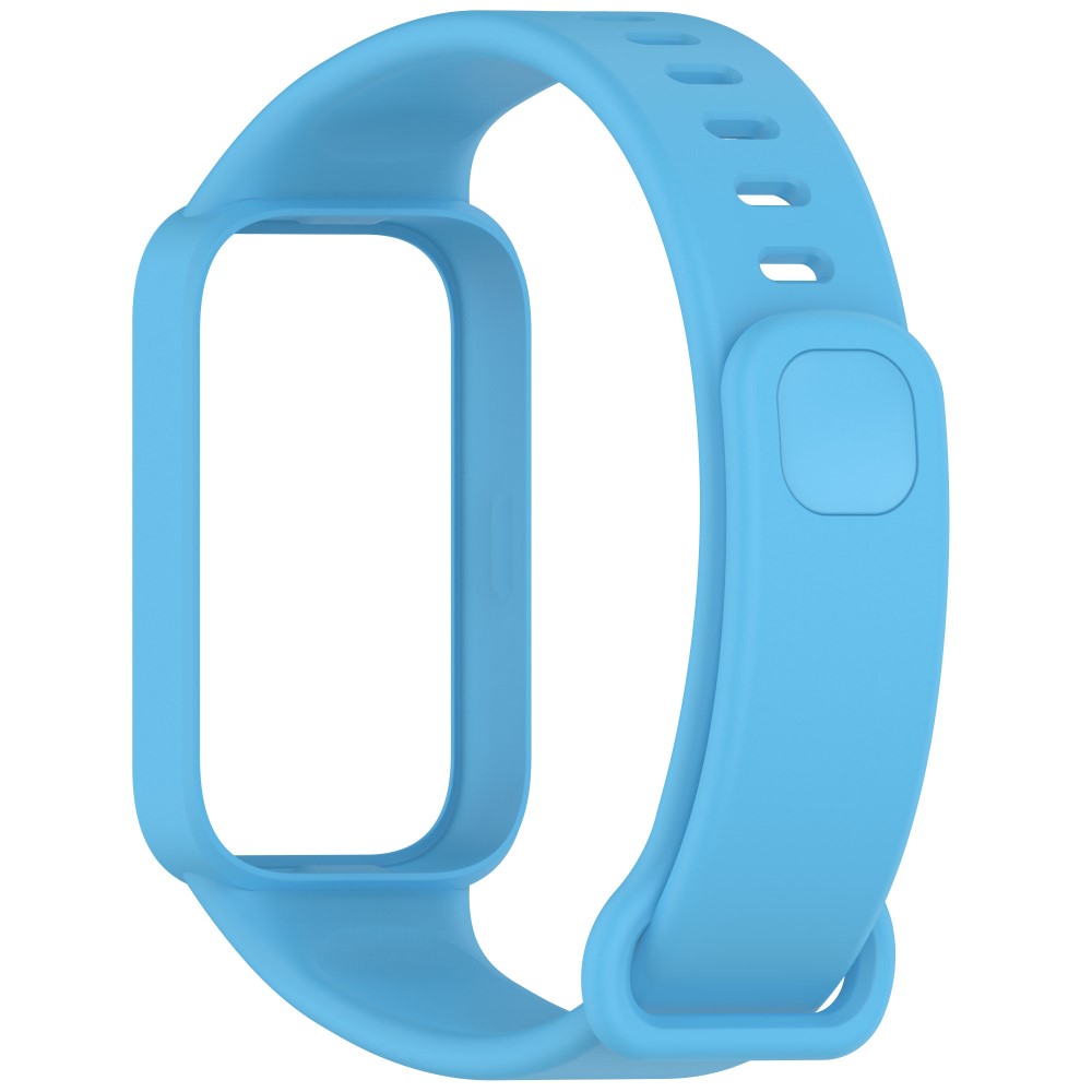 Silikonband med fodral Xiaomi Smart Band 9 Active / Redmi Band 3 Smartwatch ersättningsrem - Himmelsblå