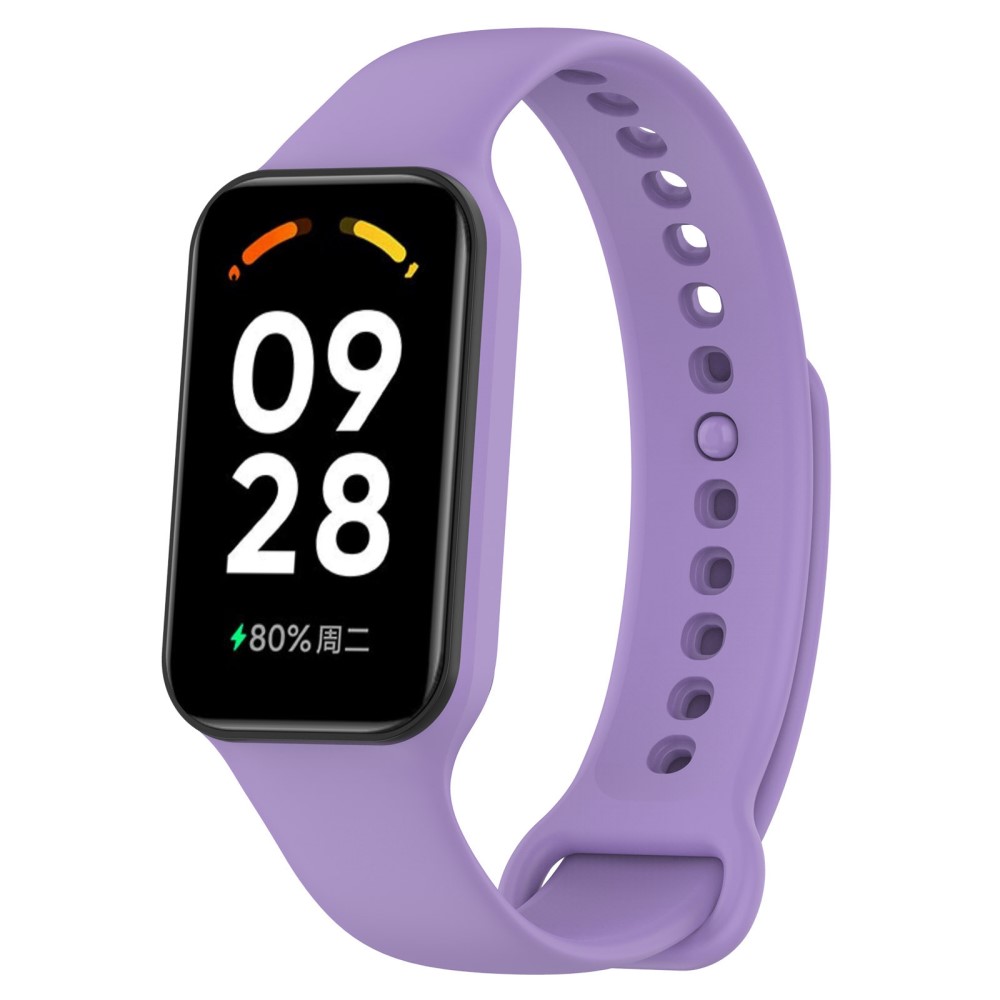Xiaomi Smart Band 8 Active / Redmi Band 2 Flexibelt klockarmband Ersättningsarmband med klockfodral - Lila