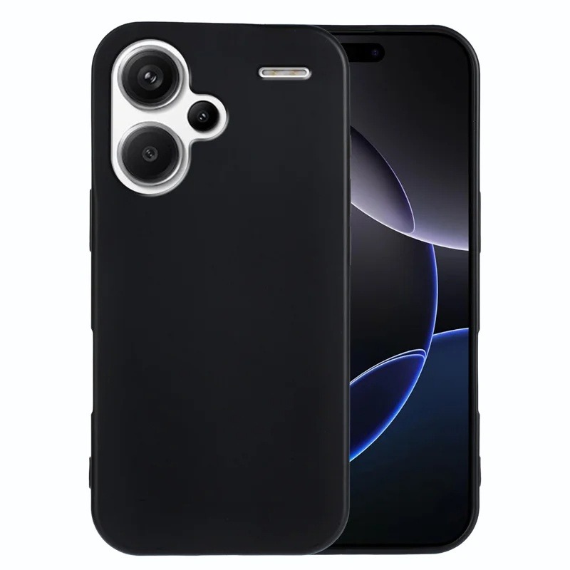 Xiaomi Redmi Note 13 Pro+ 5G Flexibelt fodral Mjukt matt anti-fingeravtryck bakstycke för telefon - Svart