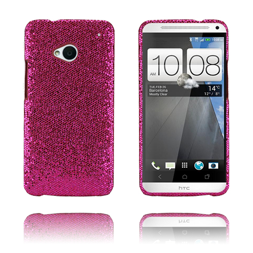 Glitter HTC One skal - Rosa