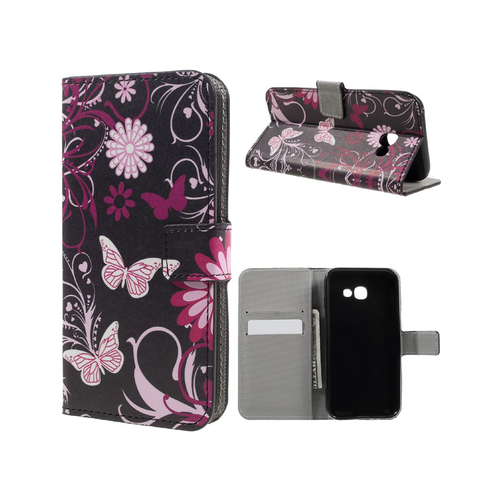 Butterfly läder Samsung Galaxy A3 (2017) fodral - Flerfärgad