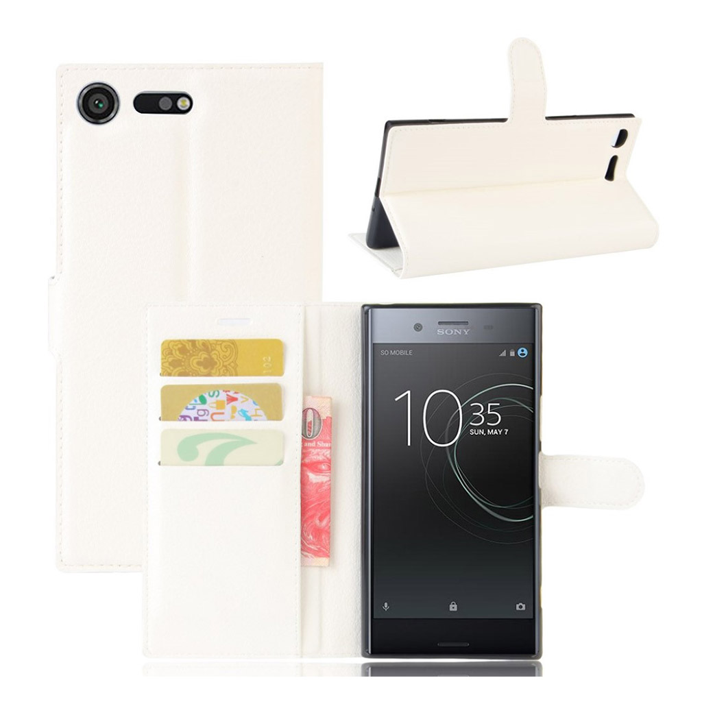 Sony Xperia XZ Premium Enfärgat skinn fodral - Vit