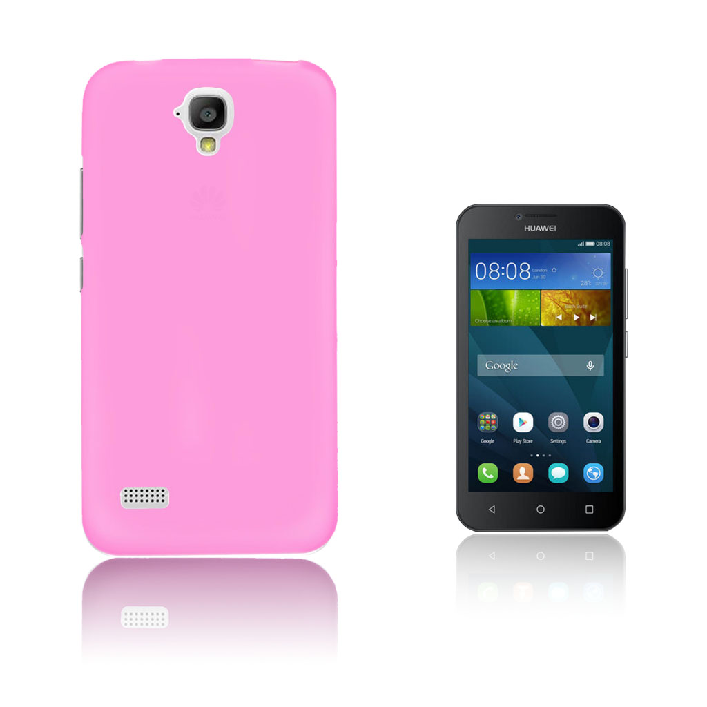 Sund Dubbelsidig Frostad TPU-skal för Huawei Y5 Y560 - Varm Rosa