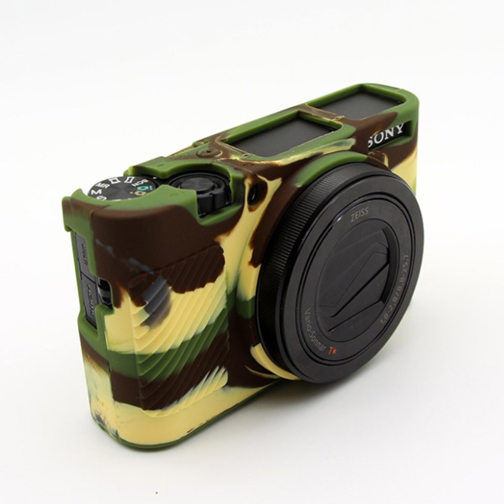 Sony RX100 III / IV/ IIV kameraskal mjukt skyddande silikon kamerahus - Kamoflage