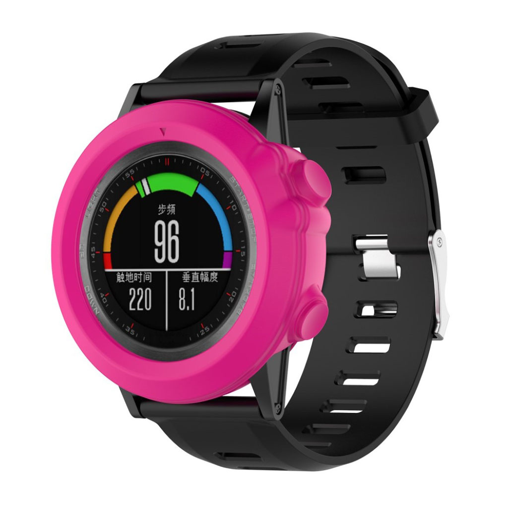 Garmin Fenix 3 och Fenix 3 HR och Fenix 3 Sapphire och Quatix 3 och Tactix Bravo skyddshölje silikon - Rosenröd