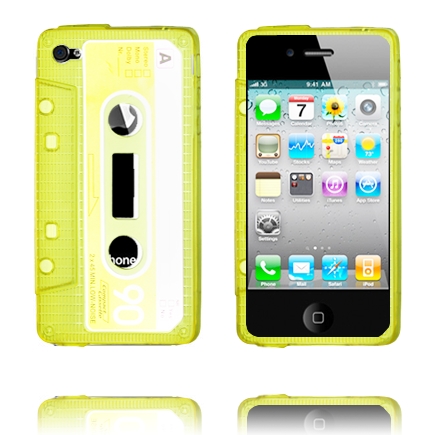 Cassette Skal Semi-Transparent (Gul) iPhone 4/4S Silikonskal