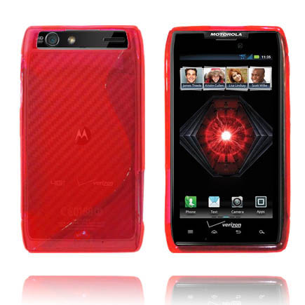 Transparent S-Line (Röd) Motorola RAZR Skal Transparent S-Line (Röd) Motorola RAZR Skal
