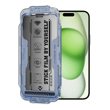 WEKOME WTP-116 iPhone 15 Skärmskydd 6D Böjd Ultrafint kantskydd av härdat glas