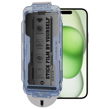 WEKOME WTP-118 iPhone 15 Skärmskydd 6D Böjd Ultrafint kant Matt integritetsskydd Hårda glasfilm