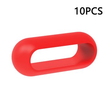 10Pcs Xiaomi Smart Band 8 Pro Klockarmband Silikonhållare Ögla Klockarmband Fästring - Röd