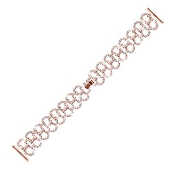 Huami Amazfit Youth Edition 20mm Watch band Rhinestones Decor Gourd Shape Alloy Strap - Rose Gold